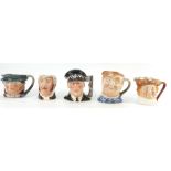 Royal Doulton small character jugs Fat Boy D5840, The Policeman D6852, Buzfuz D5835,