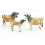 Beswick Jersey family to include Bull 1422,