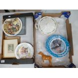 Mixed collection items to include Aaviland decorative wall plates, paragon Lynwood tureen,
