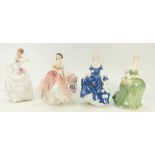 Royak Doulton lady figure Dawn HN3600, Hilary HN2335,