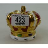Royal Crown Derby Paperweight, Golden Jubilee Heraldic Crown, Limited Edition, Goviers of Sidmouth,