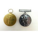 Pair WWI medals -Victory & War medal awarded to 575 Cpl. H Broster Tanks Corps.