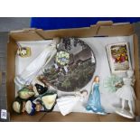A mixed collection of items including Royal Doulton Lady figures Birthday Girl, December ,