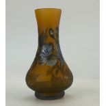 Art Nouveau Cameo Glass Vase marked Galle