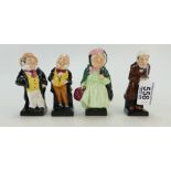Royal Doulton Dickens characters Captain Cuttle, Micawber,