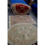 Three oriental hand knotted carpets (3)