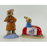 Royal Doulton UK.I.C Bunnykins Dodgem DB249 and Detective DB193.