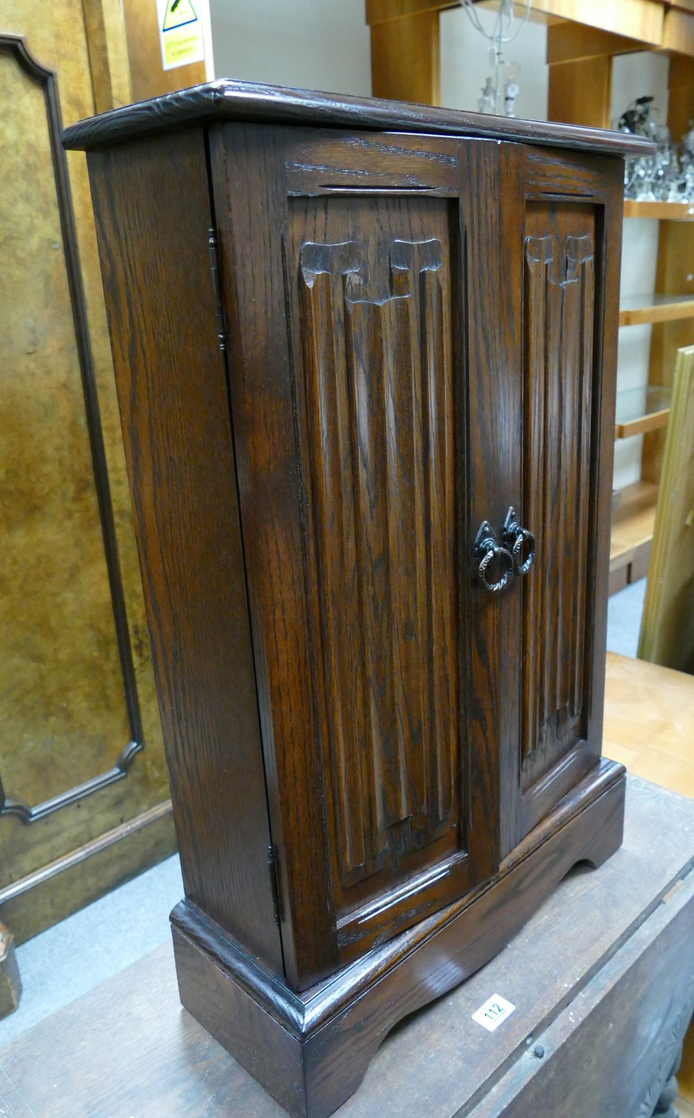 20th Century oak Jaycee small two door cabinet