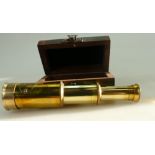 Brass Telescope in Wooden Case