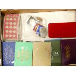 16 x 1970's - 80's cased year collections, 7 other crown / year sets,