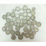 Pre 1946 UK coins, mainly George V half-crowns, a few florins,