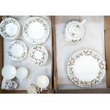 A collection of Wedgwood Strawberry Hill patterned dinner and teaware,