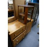 Modern pine sideboard & a 2-tier side table (2)