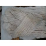 Femina fur branded white ladies fur jacket approx size 16