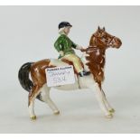 Beswick girl on skewbald pony 1499