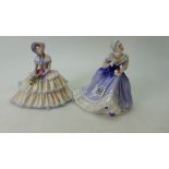 Royal Doulton lady figure Happy Anniversary HN3097 (seconds) and Daydreams HN1731 (2)