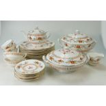 A set of Royal Worcester tea & dinner ware in the Chamberlain design comprising large platters,