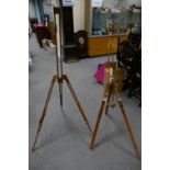 Two vintage artist easels