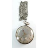 Large gents 19th century silver pocket watch by George Wheeler of Much Wenlock, Shropshire.