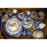 A mixed collection of items to include a quantity of Booths and Wedgwood blue and white ceramics