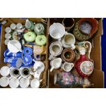 A mixed collection of items to include Royal Doulton and Quimper ware (2 trays)