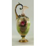 Royal Worcester Hadley Ware Ewer Hand Painted with Roses (restored)