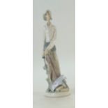 Lladro Large Figure of Don Quixote Standing with Sword