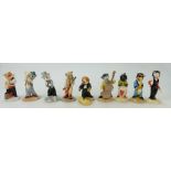 A collection of Beswick Cat Band figures including, Purfect Sing, Calypso Drum, Cool Cat Sax, R.