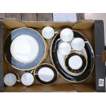 A collection of Coalport Athlone Brown dinner and coffee ware to include cups, saucerrs,