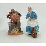 Royal Doulton character figures The Favourite HN2249 and Falstaff HN2054 (2)