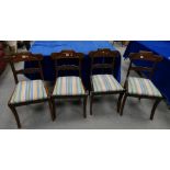 Set of 4 carved mahogany regency dining chairs (4)