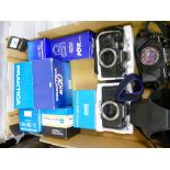 a collection of Pratica camera equipment including boxed BCA, BX20, BX20s camera bodies togther with