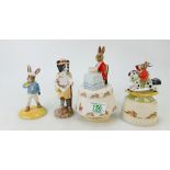 Beswick Shepard Sheepdog, Royal doulton mjusical figures Hold Tight and Happy Birthday together with