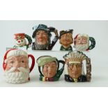 Royal Doulton Small Character Jugs Snowman D7062, Santa Claus D6900, Santa claus D6705, Rip Van