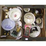 A mixed collection of ceramics to include serving dishes, vases. figures etc ( 2 trays)