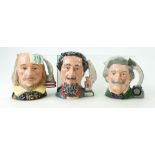 Royal Doulton Small Character Jug Charles Dickens D6901 limited edition, Shakespeare D6938 and
