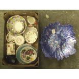 A mixed collection of Falcon ware bowls, Woods milk jug, Akcam glass bowl etc (1 tray)