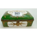 porcelain decorative box and cover