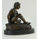 Large Heavy Bronze Figure of a Lady