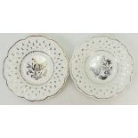 Wedgwood shaped plate decorated with sil