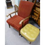 Vintage upholstered arm chair,