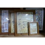 Five Framed prints of tapestries on paper dated 1804 and later