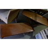 20th Century oak fold away table and a similar coffee table with collapsible legs (2)