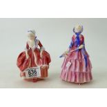 Royal Doulton figures Biddy HN1513 and Goody Two Shoes HN2037 (2)