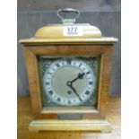 Smiths Branded carriage clock (glass missing) with presentation panel to front