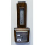 Oak framed Art Deco barometer