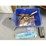 A mixed selection of tools to include a Kinzo power hand puller, kamasa diamond tool set, saws,