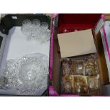 A mixed collection of glassware including Princess branded tumblers together with loose brandy and