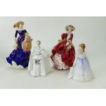 Royal Doulton figurines Andrea H/N3058, Top O the Hill H/N1834,