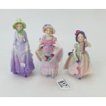 Three Royal Doulton smaller figures - Luey Ann HN1502,